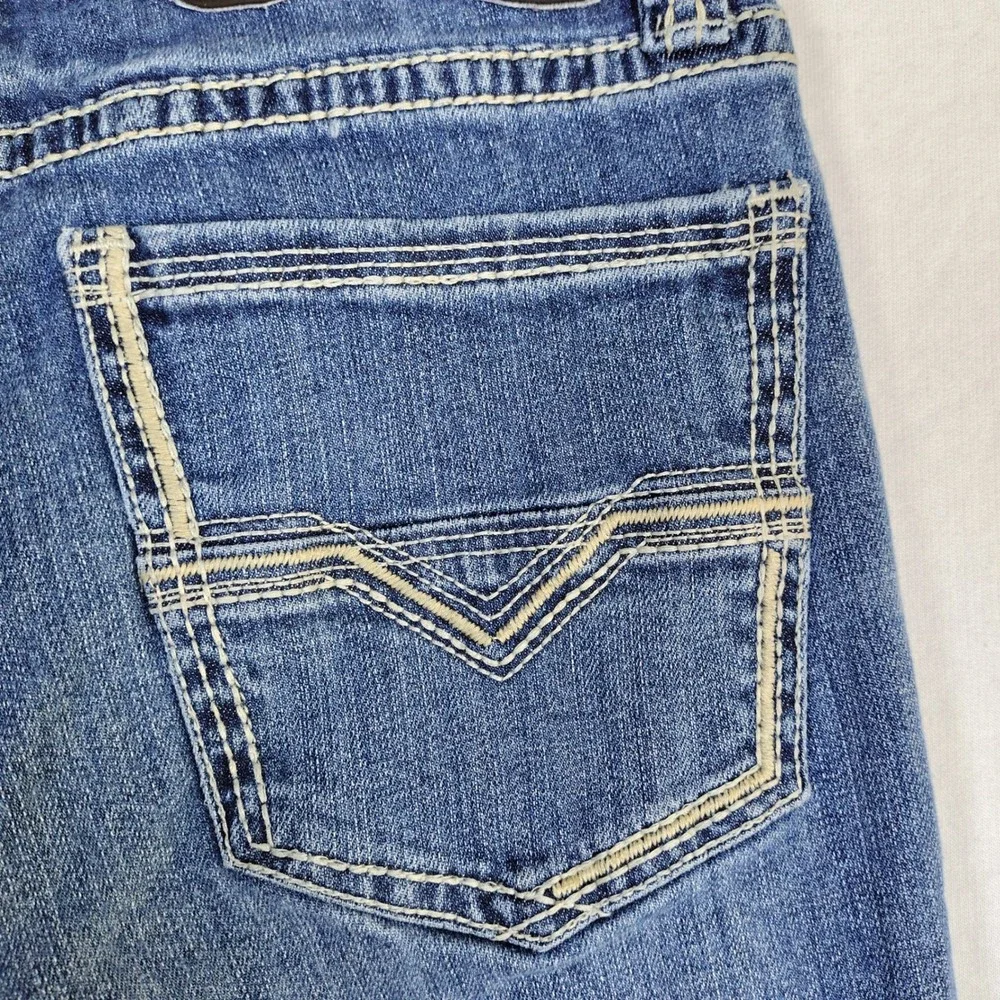 Rock and Roll Denim Revolver Straight Slim Leg Blue Jeans 29x30 Mens